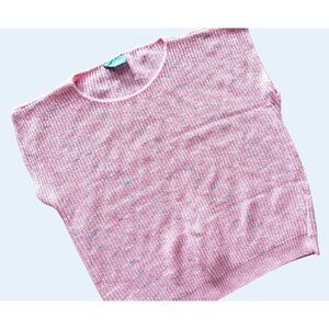 Vintage SUNSHINE 80s / 90s Pink Sleeveless Sweater Size Med